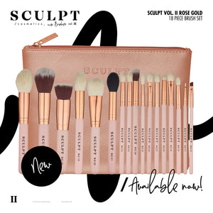 Sculpt Icon Vol II // 18 Piece Rose Gold Brush Set - Sculpt Cosmetics